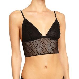 Eberjey longline Greta Bra Bralette Black